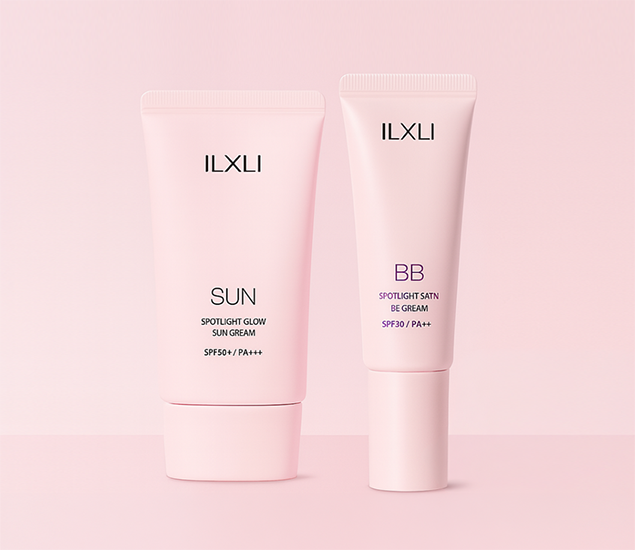 ILXLI 익슬리 썬크림 비비크림 2종 패키지 디자인
